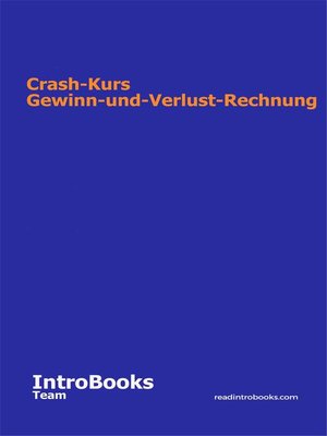 cover image of Crash-Kurs Gewinn-und-Verlust-Rechnung